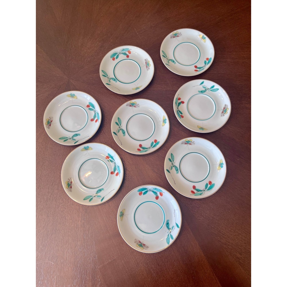 Mottahedeh Saucer Plates Unisex 5.5in White Excellent MMA Kang Hsi Set of 8